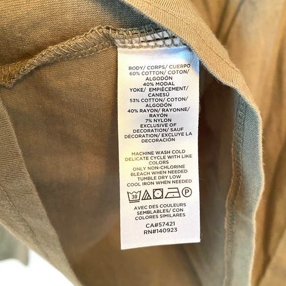 LOFT Sage Green Lace Accent Blouse. Size medium. - Picture 5 of 7